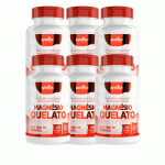 Magnesio Quelato 115% Idr 6 Unidades 60 Caps 500mg Natural - Linduras