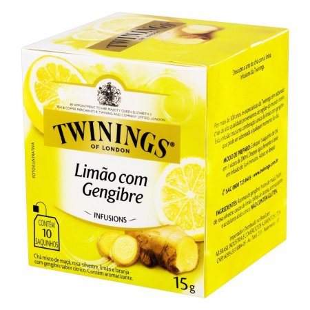 Chá Twinings Misto Limão e Gengibre 15g - caixa com 10 unid