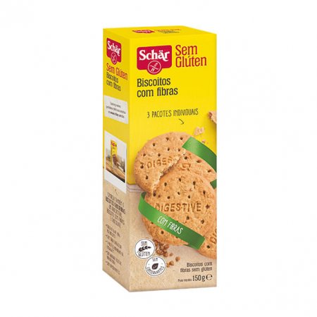 Biscoito com fibras sem glúten Schar 150g