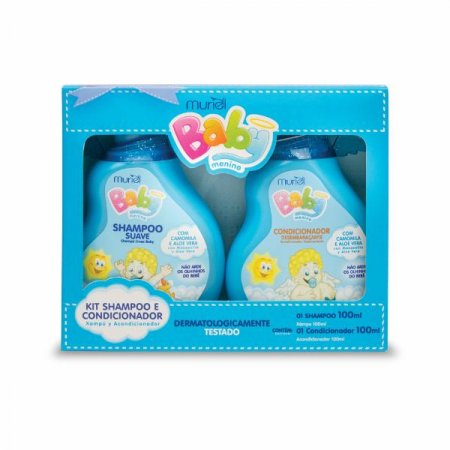 KIT SHAMPOO E CONDICIONADOR BEBES MURIEL BABY AZUL