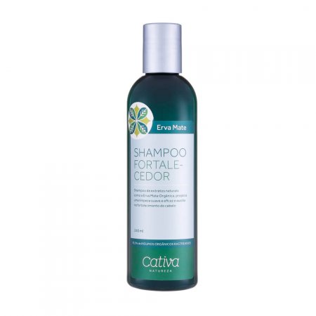 Shampoo Fortalecedor Natural de Erva Mate 240ml  Cativa Natureza