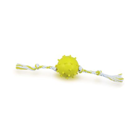 Bola Maciça Cravo com corda para Cães - Pet Injet Bola Maciça Cravo com corda para Cães G - Pet Injet