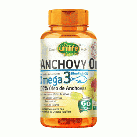 Ômega 3 Óleo de Anchovas 60 cápsulas Unilife