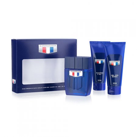 Kit Camaro Blue (Deo Colônia 100ml + Shampoo 100ml + Pós Barba 100ml) - Incolor