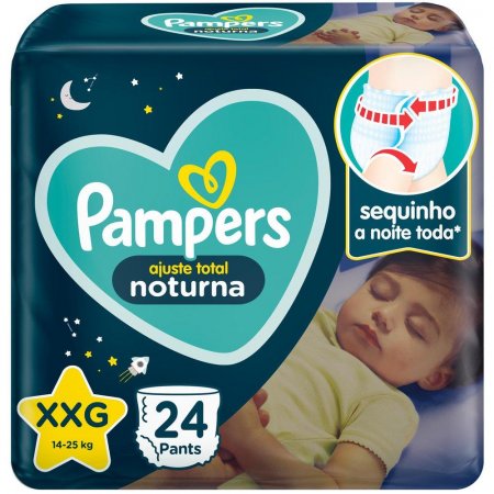 Fralda Pampers Ajuste Total Noturna XXG 24 Unidades