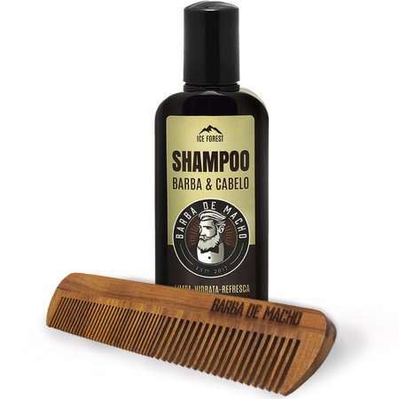 Shampoo Para Caspa Na Barba + Pente Para Barba