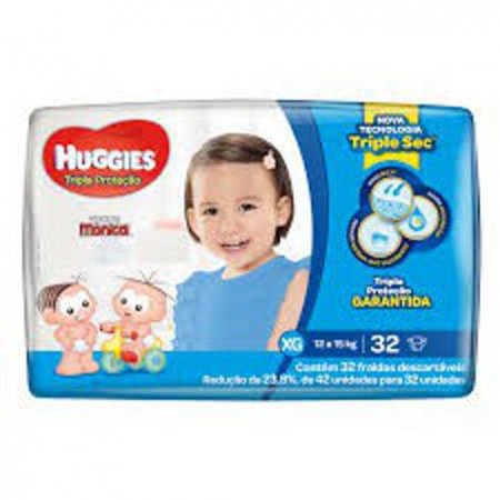 Fraldas Descartáveis Huggies T Proteção Meguinha - XG - 32