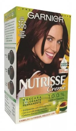 Tintura Garnier Nutrisse 366 Acaju Púrpura.