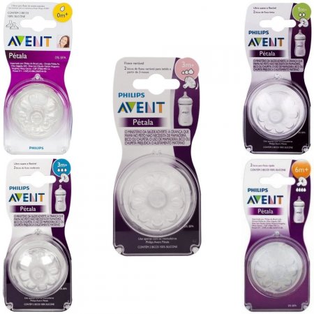 BICO DE MAMADEIRA PÉTALA NUMERO 1, 2, 3, 4 E FLUXO VARIÁVEL