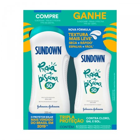 Kit Protetor Solar Sundown Praia e Piscina FPS 50 com 2 unidades