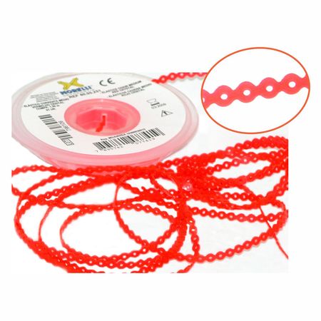 60.05.251 Elástico Corrente Médio Vermelho Cristal - Morelli