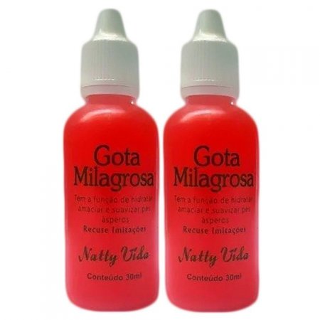 Kit 2 Gota Milagrosa para Pés Rachadura e Ressecamento 30ml Natty Vida