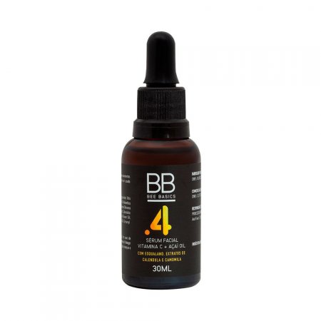 Sérum Facial Vitamina C com Esqualano e Óleo de Açaí 30ml   Bee Basics