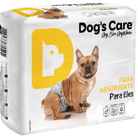 Dog's Care Fralda Higiênica Absorvente  Para ELES - Pacote com 6 Unidades P