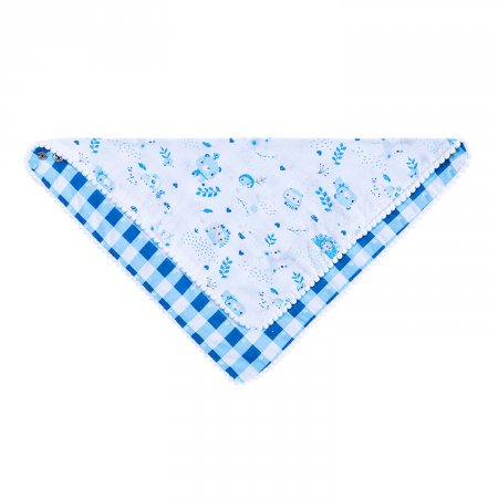 Babador Bandana Duplo com Pompons Azul Fisher-Price