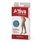 Meia Calça Média Compressão 18-21 com Ponteira Natural Escuro G Attiva