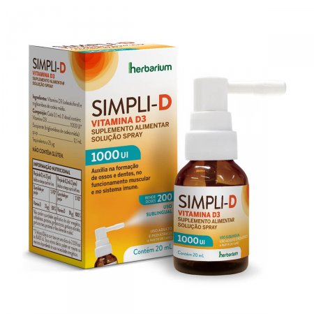 Vitamina D Simpli-D 1.000UI Spray com 20ml