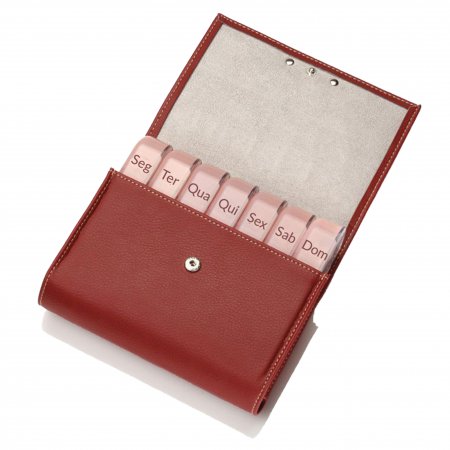 Pilbox Maxi cor Carmin | Porta-comprimidos