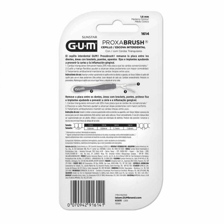 Escova de Dente Interdental G.U.M Proxabrush 1.6mm com 6 unidades