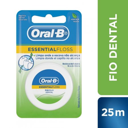 Fio Dental Oral-B Essential Floss Hortelã/Menta 25m