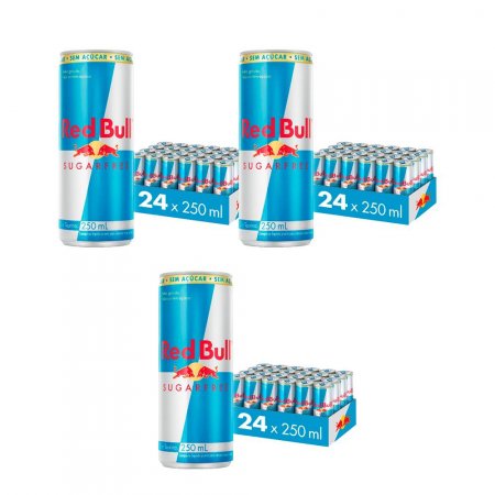 Energético Red Bull Energy Drink,Sem Açúcar,250ml (72 latas)
