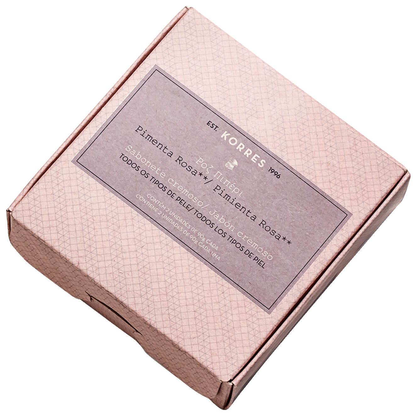 KORRES KIT SABONETE EM BARRA PINK PEPPER COM 2 UNIDADES