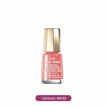 OUTLET Nail Color Cream Mavala - Esmalte Cremoso 118 Sunset Orange 5ml