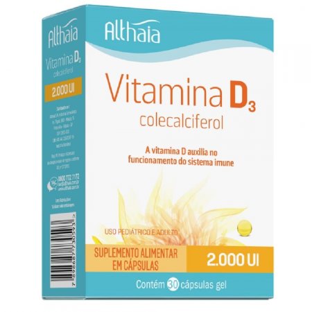 Vitamina D3 Colecalciferol 2.000 UI 30 Caps - Althaia