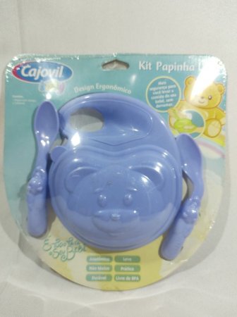 KIT PRATINHO ADOLETA BABY URSINHO COM COLHERES , COR : LILÁS