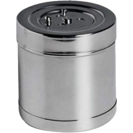 Tambor Inox Para Gaze E Algodão - 14 X 14 Cm