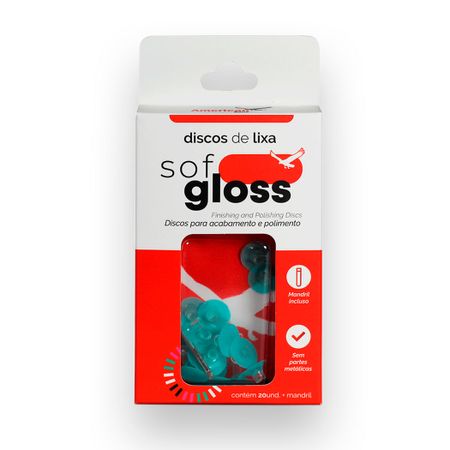 Discos De Lixa Sof Gloss Com 20 - American Burrs Discos De Lixa Sof Gloss Fino Verde Com 20 - American Burrs