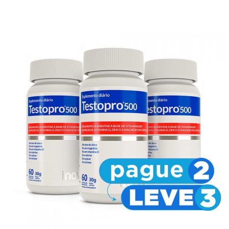 Leve 3 Pague 2 Testopro 500 60 Cápsulas Inove Nutrition