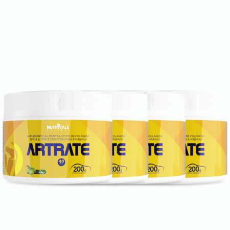 Colágeno Tipo I E Ii Em Pó Artrate 200 Gr 4 Unidades - Linduras