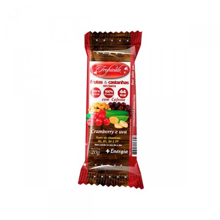 Barra de Frutas Biofun Tropicale Sabor Cramberry e Uva com 20g