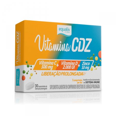 Suplemento Alimentar Vitamina CDZ Equaliv com 30 Comprimidos