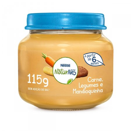 Papinha Nestlé Naturnes Sabor Carne, Legumes e Mandioquinha com 115g