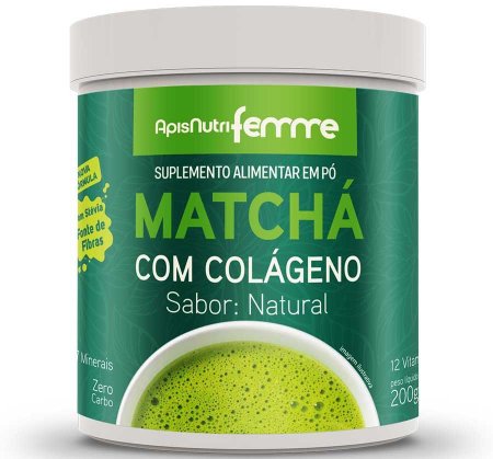 Matchá Solúvel Sabor Natural  200g Femme - ApisNutri
