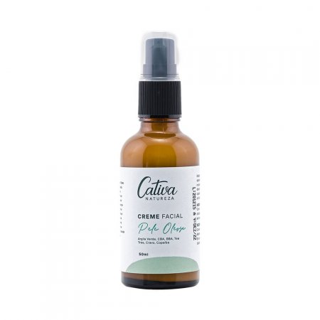 Creme Hidratante Facial Natural para Pele Oleosa 50ml  Cativa Natureza