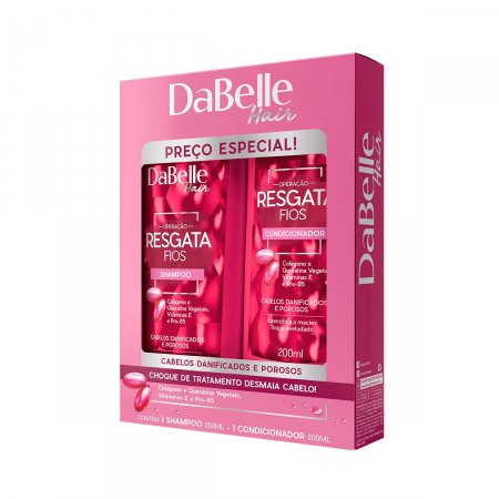 Kit DaBelle Resgata Fios com Shampoo de 250ml + Condicionador de 200ml