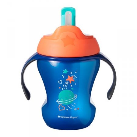 Copo de Treinamento com Canudo Trainer Straw Tommee Tippee 1 Und 80Z/230ML- Azul - TT028