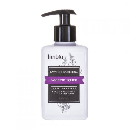 Sabonete Líquido Herbia Natural e Vegano Lavanda e Verbena Branca 300ml