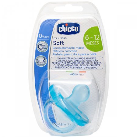 Chupeta Physio Soft New Blue Silicone Tam 2 (6-12m) 1pç - Chicco