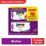 Kit Suplemento Vitamínico com 1 caixa de Centrum Essentials Mulher de 60 comprimidos + 1 caixa de Centrum Essentials Mulher com 30 comprimidos