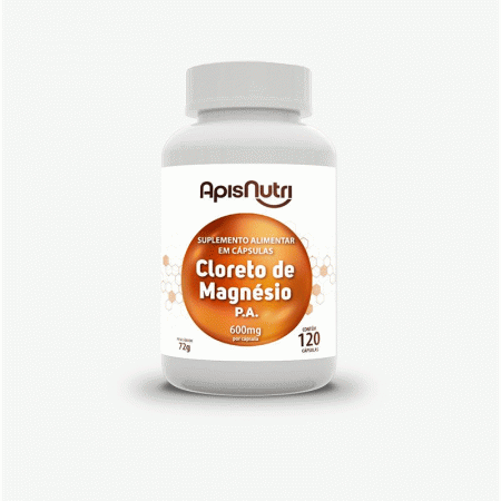Cloreto de magnésio P.A Apisnutri 600mg 120 cápsulas
