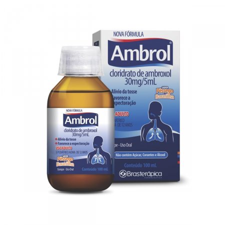 Ambrol Adulto 30mg/5ml Sabor Pêssego e Baunilha Xarope com 100ml