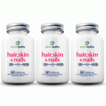 Kit com 3 Hair, Skin & Nails com 60 cápsulas Nature Healthy