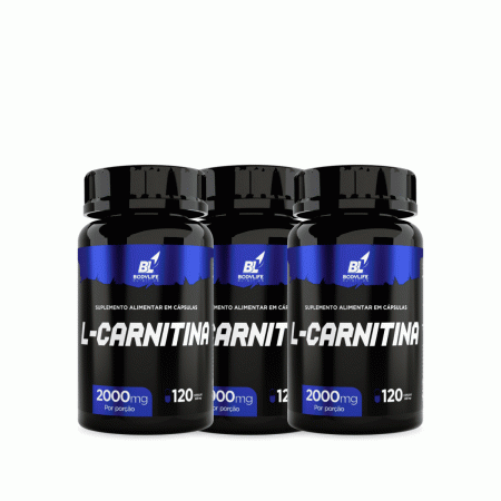 L-Carnitina 2000mg/Porção 120 Capsulas 600 Mg 3 Unidades - Linduras