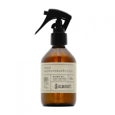 Spray Almanati Natural para Ambiente e Aromaterapeutico Alegria e Criatividade Blend N°2 de 150ml