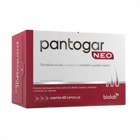 PANTOGAR NEO 60 Cápsulas - Biolab para fortalecimento capilar