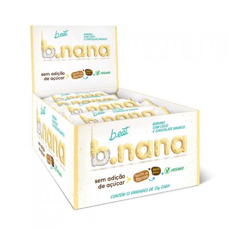 B.nana Coco com Chocolate Branco Display 12 Unidades